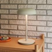 HÜBSCH LED-Tischleuchte Velo, sandbeige, Eisen, Polycarbonat