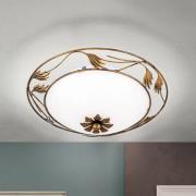 Deckenleuchte Fleur, gold antik, Ø 40cm