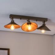 Deckenleuchte Berceste N-661, gold antik, Metall, 3-flammig