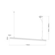 LED-Deckenleuchte Bounce, weiß, Länge 113 cm, CCT, Aluminium