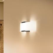 Wandleuchte Fana, Glas und Wenge-Holz