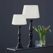 PR Home Tischlampe Doris Omera weiß/schwarz 64 cm Stoff/Holz
