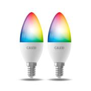 Calex Smart LED-Kerze E14 B35 4,9W CCT RGB 2er-Set