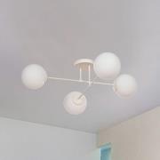 Deckenleuchte Moon, 80 cm, 4-flammig, sandfarben, Glas, E27