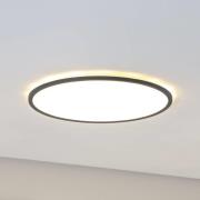 LED-Panel Aqua, Ø 50 cm, schwarz, Metall/Kunststoff, CCT dim
