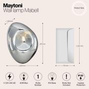 Maytoni Mabell Wandleuchte aus Glas, chrom