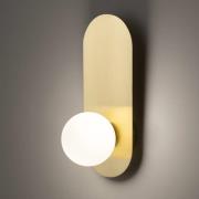 Maytoni Wandleuchte Bao, gold/weiß, Höhe 31 cm, Glas, G9