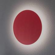 LED-Wandleuchte Orios Plus, rot, Ø 30 cm, Stahl