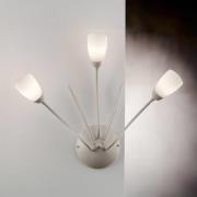 Wandleuchte Gloriosa, creme, Glas, 3-flammig