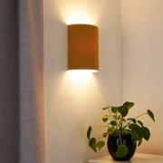 Wandleuchte Celine, Soro, senfgelb, Stoff, E27