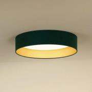 LED-Deckenleuchte Plafond, Samt grün, Ø 45 cm, 3-step-dim