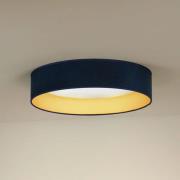 LED-Deckenlampe Plafond Samt dunkelblau, Ø 45 cm, 3-step-dim