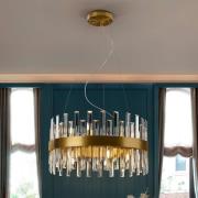 Hängeleuchte Grace, Eisen, Glas, rund, Ø 55 cm, 14-fl.