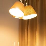 Hängeleuchte Boho, 3-flammig, creme/beige, Jute