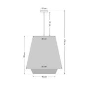 Hängeleuchte Sensei doblo, creme/grün, Ø 50 cm, Textil