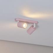 Deckenstrahler Livia, rosa, 35 cm, 2-flg., Metall, GU10