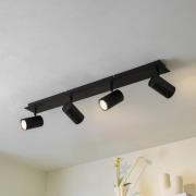 Lindby Deckenstrahler Joffrey, 80 cm, schwarz, 4-flg., GU10