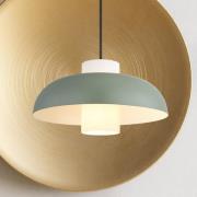 Pendellampe Lowe, grün matt, Ø 38 cm, Metall