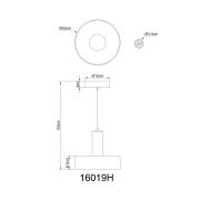 LED-Hängelampe Grant, Ø 22 cm, rauchgrau, Glas