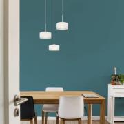 LED-Hängeleuchte Belinda, Ø 40 cm, weiß, 3-flg., Glas