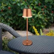 LED-Solarleuchte Metall, kupferfarben, Höhe 41 cm, IP44