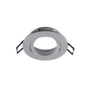 Deckeneinbauleuchte Samsola, aluminiumfarben, Ø 8 cm, Metall