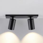 Deckenspot CAN TILT, schwarz, 31 x 9 cm, 2-flg., Metall GU10
