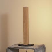 LED-Holztischleuchte Teo, buche, 42 cm, Touchdimmer