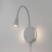 Lindby LED-Leseleuchte Zayna, weiß, Kunststoff, dimmbar