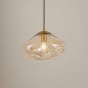 Lindby Hängeleuchte Lelia, amber, Glas, Ø 35 cm