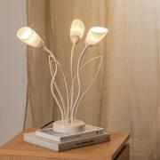 Tischleuchte Gloriosa, creme, Glas, 3-flammig