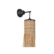 MARKET SET Wandlampe Formentera, braun Höhe 47 cm, Palmfaser