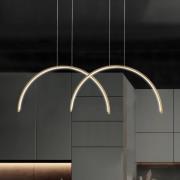 LED-Pendellampe Megan, Länge 95 cm, goldfarben, 2-flg.