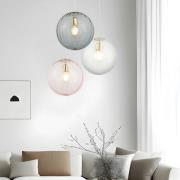 Hängeleuchte Diana, rauchgrau/goldfarben, Ø 30 cm, Glas