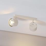 Deckenspot Chloe verstellbar zweiflammig, beige
