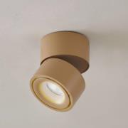Arcchio LED-Deckenstrahler Rotari, braun, 1-flg., 8,9W