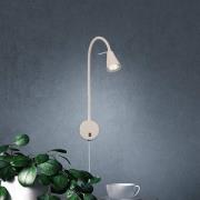 LED-Wandleuchte Tusa, beige, Metall, 45cm, Flexarm, GU10