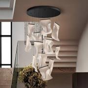 LED-Hängeleuchte Velos II 13-fl., schwarz, dim, Kunststoff