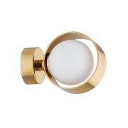 Wandleuchte Mado, Stahl messingfarben, Glas opal,1-flammig