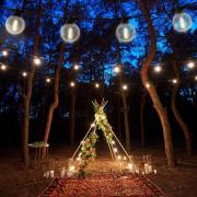 LED-Solar-Lichterkette CADENA, 2.500 K, schwarz 10-flg. 10 m