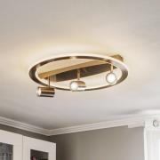 Lindby Berisha LED-Deckenlampe, 3-flammig + LED, nickel