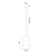 Hängeleuchte Oman, weiß glänzend, Glas, Ø 14 cm