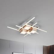 LED-Deckenlampe Roger, coffee, Metall, CCT, Fernbedienung