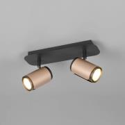 Deckenstrahler Gillan, coffee, 2-flammig, Metall, GU10
