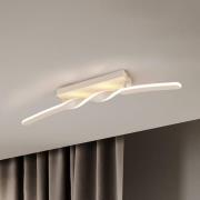 LED-Deckenleuchte Ginko, sand, Metall, Länge 79 cm