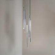 Hängeleuchte Sopel Lux, 5-flammig, rund, schwarz/silber, G9