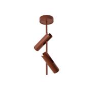 Deckenspot Leda 2, ziegelrot, 2-flammig, Höhe 55 cm