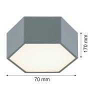 LED-Deckenleuchte Libre, salbeigrün, Stahl, 3.000 K
