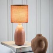 PR Home Tischlampe Uno, rostrot, Höhe 37 cm, Textil/Keramik