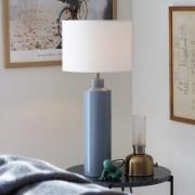 PR Home Tischlampe Solo, blau/weiß, Höhe 65 cm, Metall/Stoff